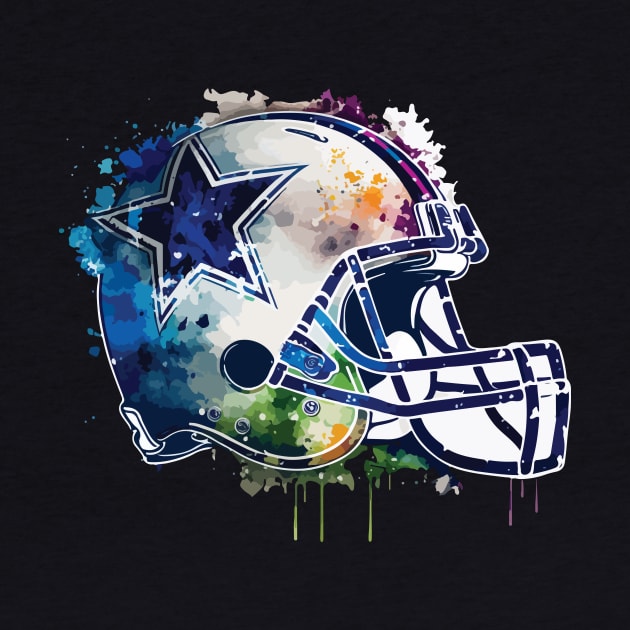 Dallas Cowboys Helmet Artwork by vectrus